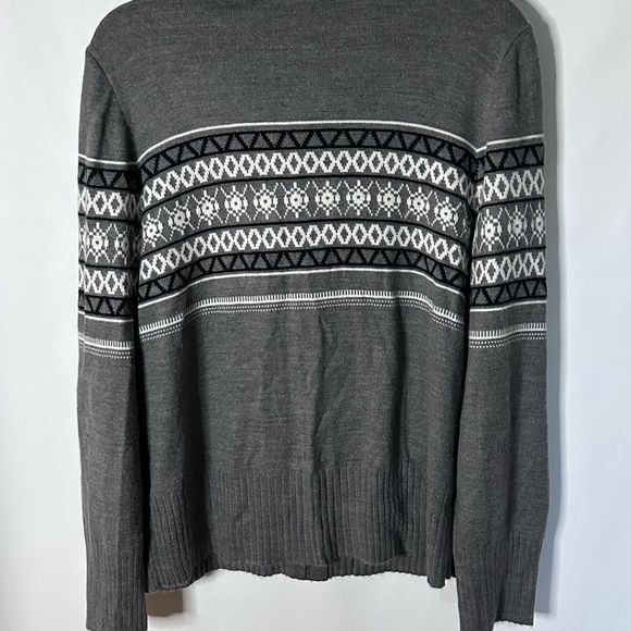 Cardigan Zipper Size L Gray White - Picture 3 of 6